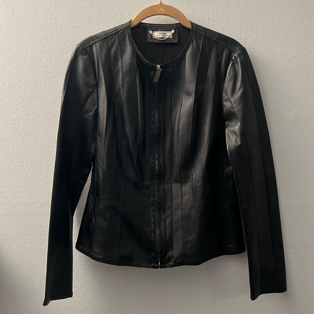 Desa - Fitted Zipped Womens Authentic Leather Jacket